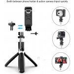 Wholesale 40 Inches Heavy Duty 3 in 1 Aluminum Wireless Bluetooth Extendable Selfie Stick with Tripod Stand (White)